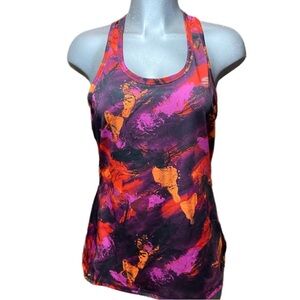 Skechers Tie-Dye Workout Tank Top Racerback Gym Whimsigoth Athletic Sport Active